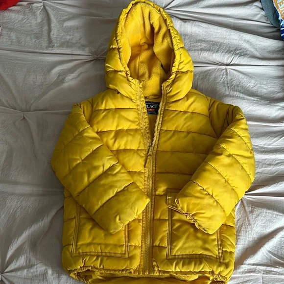 Yellow Puffy Rain Jacket